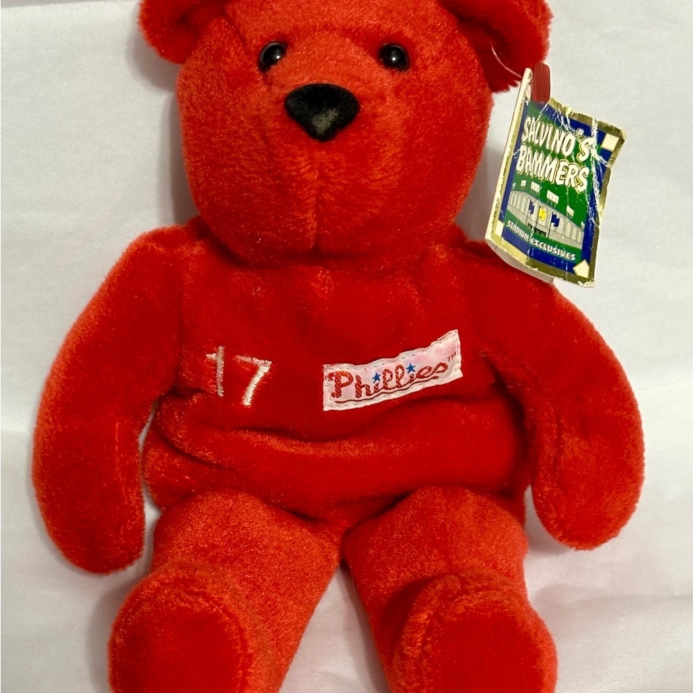 Philadelphia PHILLIES Scott Rolan #17 Bear beanbag plush w/Tag Salvinos Bammers